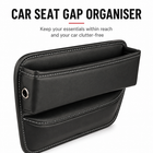 Car Seat Gap Filler PU Leather Side Pocket Organiser Phone Wallet Storage UK