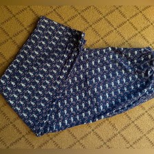 Vineyard Vines Men's blue Christmas Pajama pants with whale and candy canes L