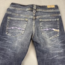 Parasuco Jeans Women's 26/28 BOOT Outdoor Denim Blue TAILORED ZIPPERED POCKETS