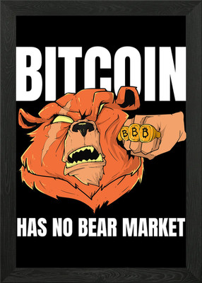 Bitcoin Has No Bear Market Gerahmtes Wandbild Poster Leinwanddruck Bild