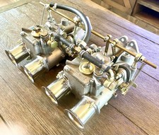 Dual 40 Mm Dcoe Sidedraft Weber Carburators Setup For Datsun L Series Motors