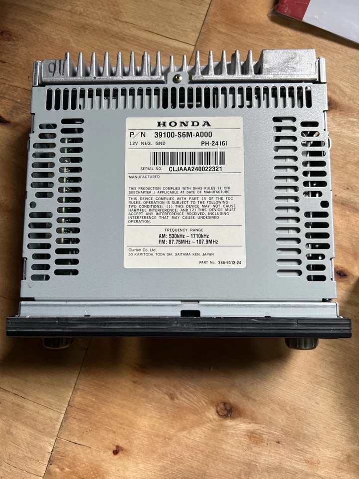 Receptor de radio de audio Acura RSX 2002 2003 2004 AM/FM reproductor de CD OEM 39100S6MA000 Foto 2 de 3