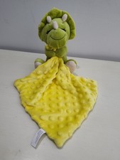 Walgreens Dinosaur Lovey Security Blanket Yellow Green Chevron Triceratops