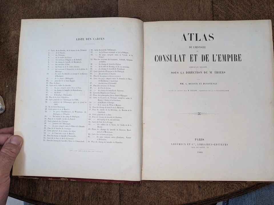 livre ancien- Thiers - Atlas de l'histoire du consulat et de l'Empire - 1866 - Photo 4/4