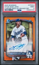 2025 Bowman #CPA-HJ Hyun-Seok Jang 1st Chrome Prospect Orange Auto #2/25 PSA 9