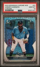 Junior Caminero 2023 Bowman Chrome Mega Box Mojo Refractor Card #BCP-61 PSA 10