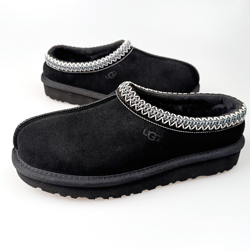 UGG Classic Tasman II Black Suede Slippers Women's Shoes New with Box