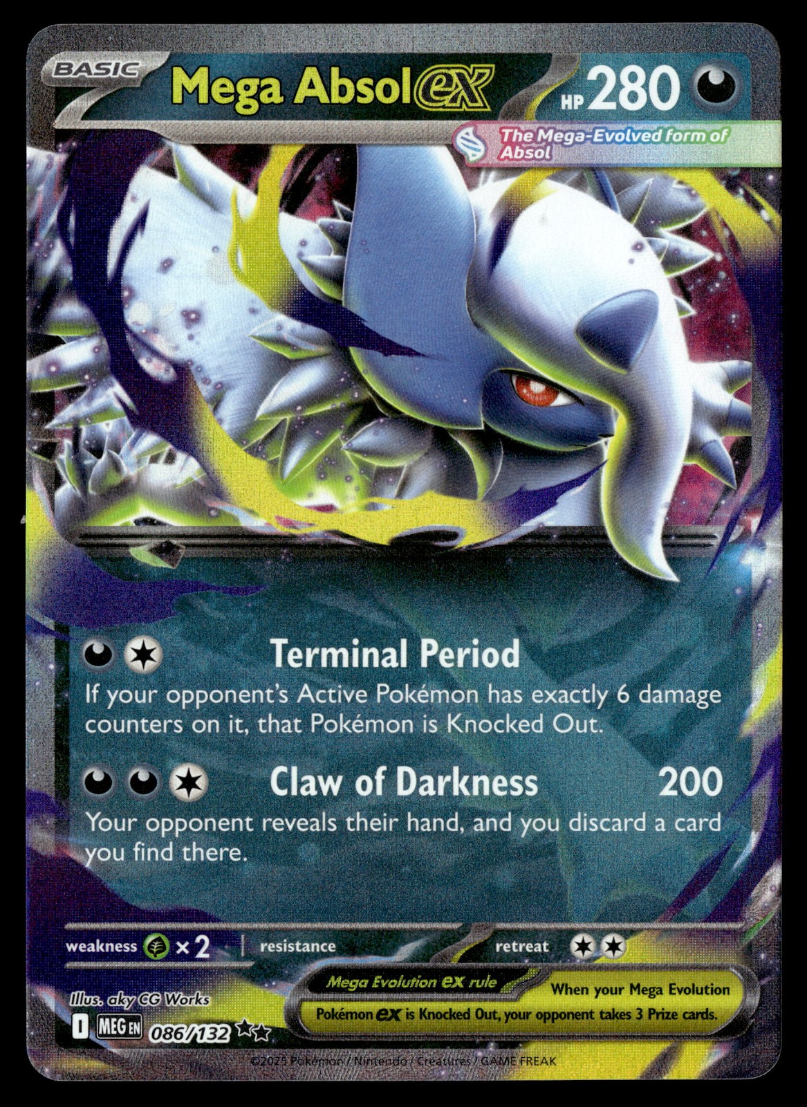 Mega Absol ex - Double Rare ME01: Mega Evolution 086/132 LP