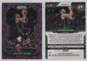 2020-21 Panini Prizm Fast Break Purple Prizm /75 Jayson Tatum #119