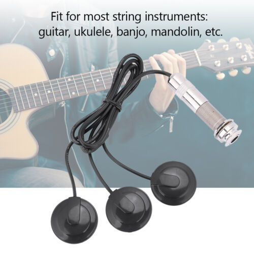 Trasduttore Piezo Pickup 6,35mm per Chitarra Acustica Ukulele Mandolino Strumenti - Foto 3 di 7
