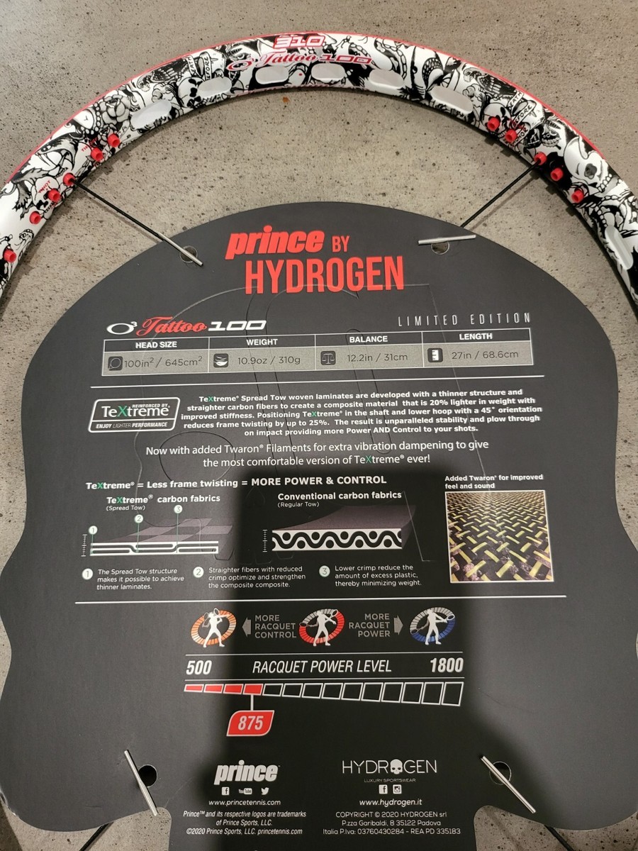 Prince X Hydrogen O3 Tattoo 100 Limited Edition Tennis Prince X Hydrogen O3 Tattoo 100 Limited Edition Tennis