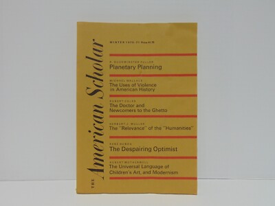 The American Scholar Journal Volume 40 Number 1 Winter 1970-71