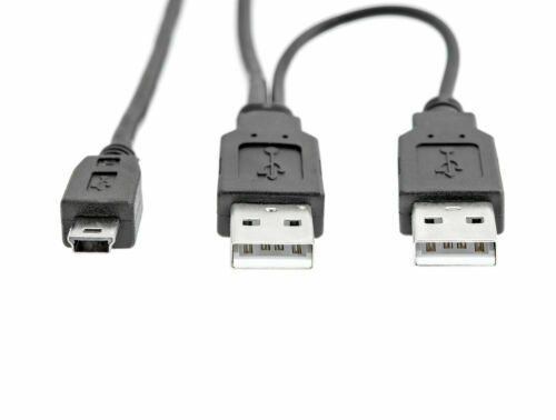 10ft USB 2.0 Cable - Type A Male To Mini-B 5-Pin Male Cable For PS3 Controllers & Cameras