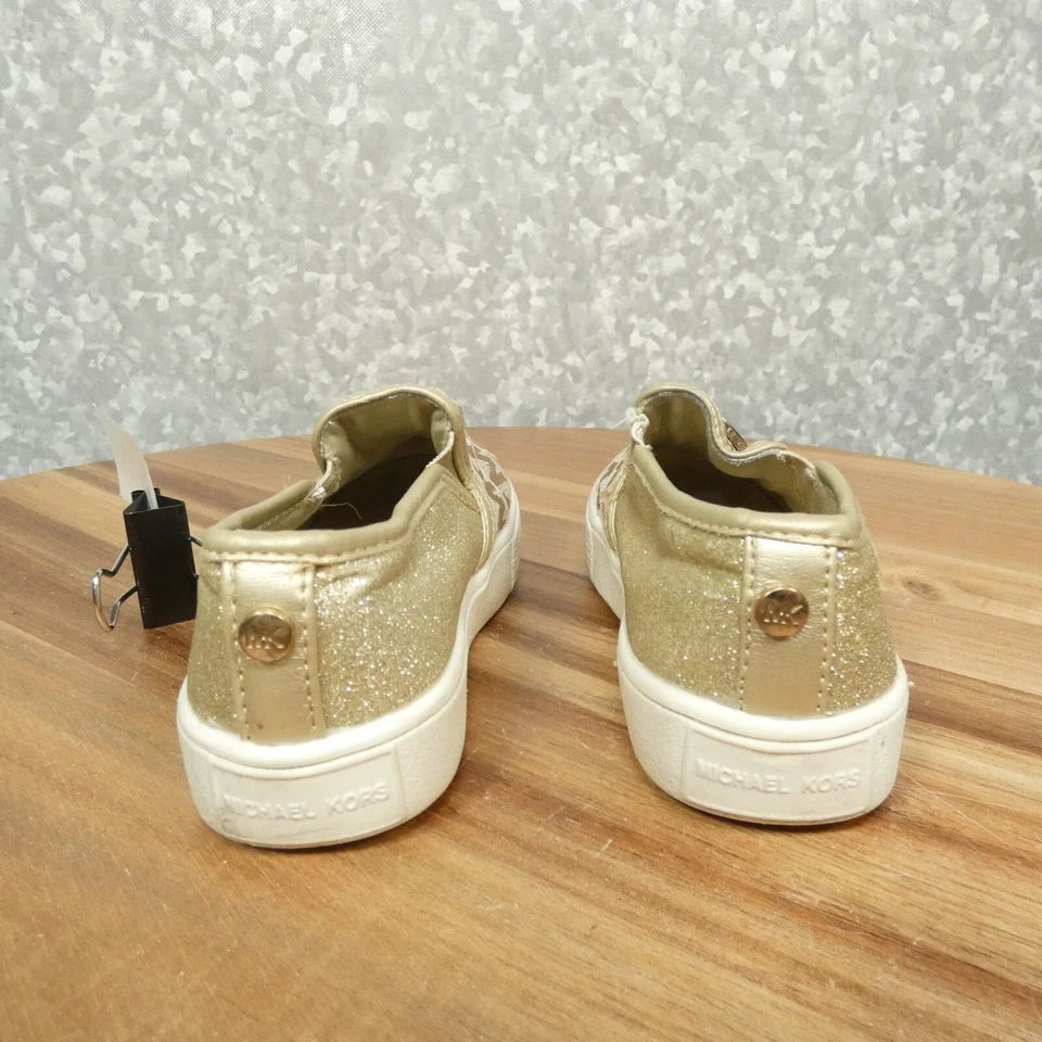Zapatilla deportiva Michael Kors para niños pequeños 6 Araceli 4 color dorado tostado sin cordones Foto 4 de 4