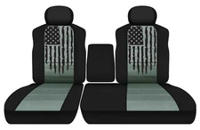 Truck Seat Covers Fits Chevy Impala 2000-2005 Steel Grey American Flag