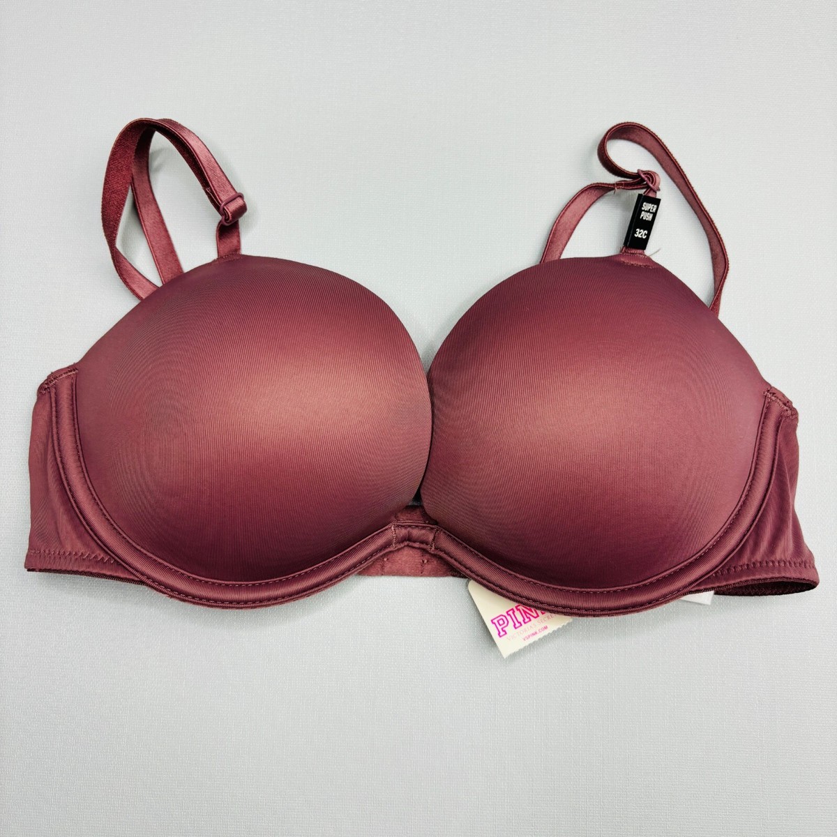 New Victoria Secret Super Push Up Bra 32C Plunge Underwire
