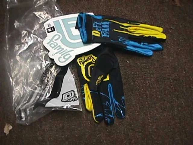 GUANTES FAMILIA DESFT *AZUL - AMARILLO-NEGRO* S, M, adulto MX ATV BMX Foto 2 de 2
