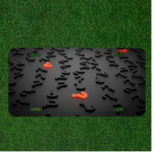 Custom Personalized License Plate Auto Tag With Black And Orange Question Marks