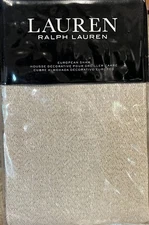 Ralph Lauren Alene Metallic Herringbone Silver Euro Sham Pillow Sham