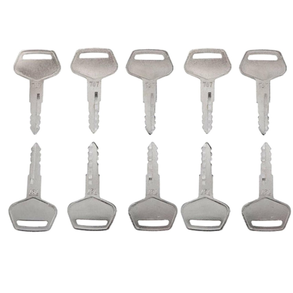 10X Keys 787 For Komatsu Excavator Grader Dozer Loader &amp; Heavy