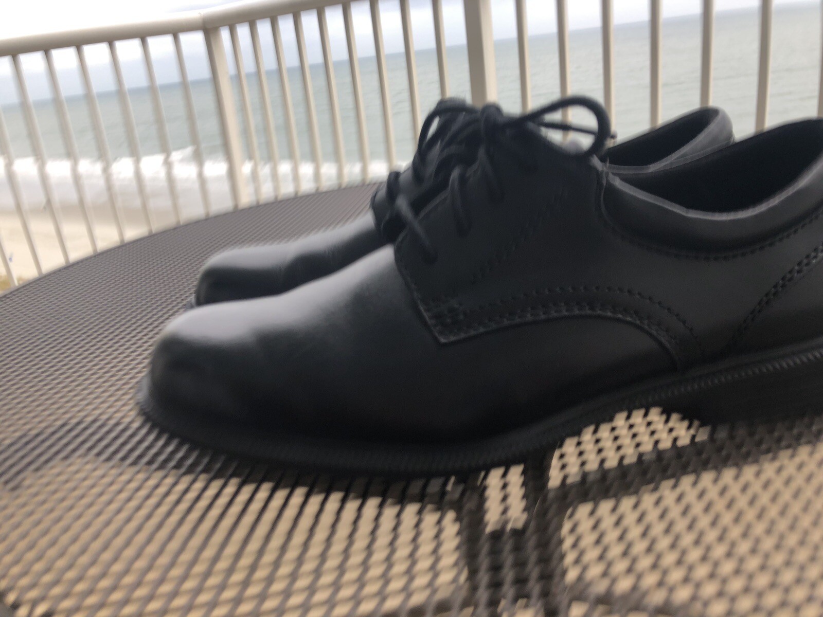 SAOLA Scarpe Oxford da uomo Nunn Bush KORE Pro punta liscia 84942 001 in pelle nera a rete