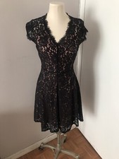 New H&M Black Lace V Neck Dress Size Small