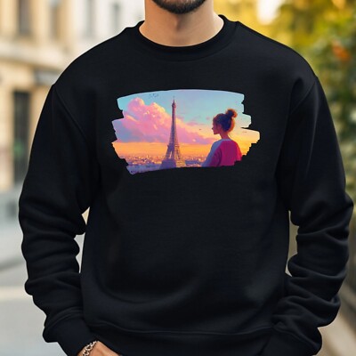 Eiffel Tower Portrait Sweatshirt Cosy and Perfect for Any Occasion S to 4XL
