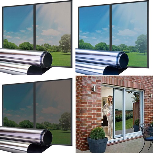 2m 5m Reflective One Way Mirror Window Film Mirrored Privacy Glass Solar Tint - Picture 2 of 11