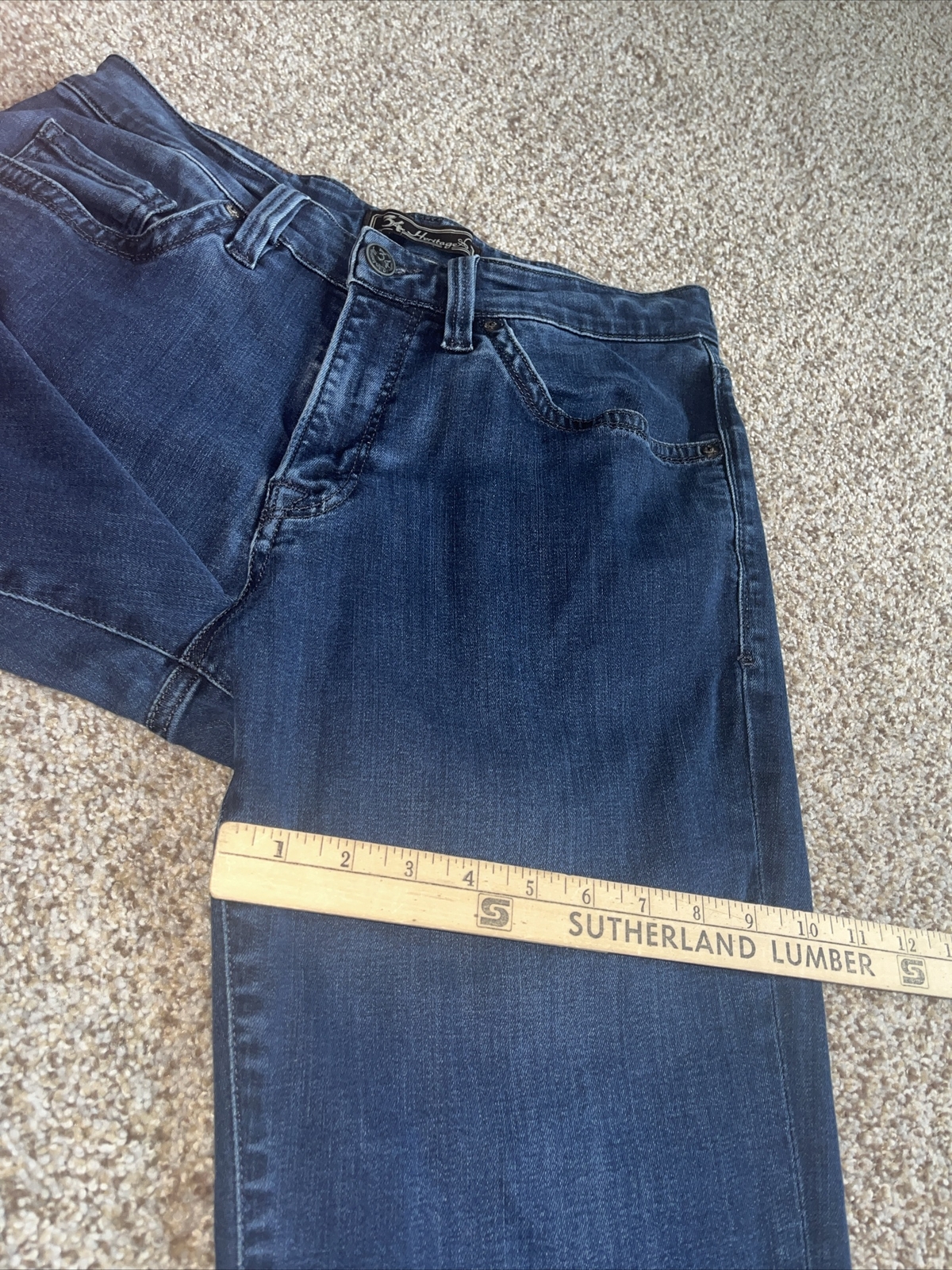 34 Heritage Jeans Mens 33/34 (29x26) Medium Blue Charisma Comfort Rise Classic - View 12