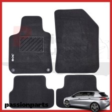 TAPPETI PEUGEOT 308 DAL 2013 IN MOQUETTE CON RICAMO E 2 FISSAGGI SU MISURA 4 PZ