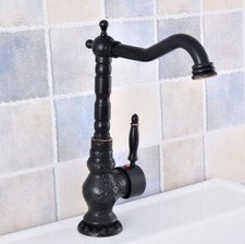 Black Oil Rubbed Brass Swivel Kitchen Sink Faucet Vessel Basin Mixer Tap 2sf624