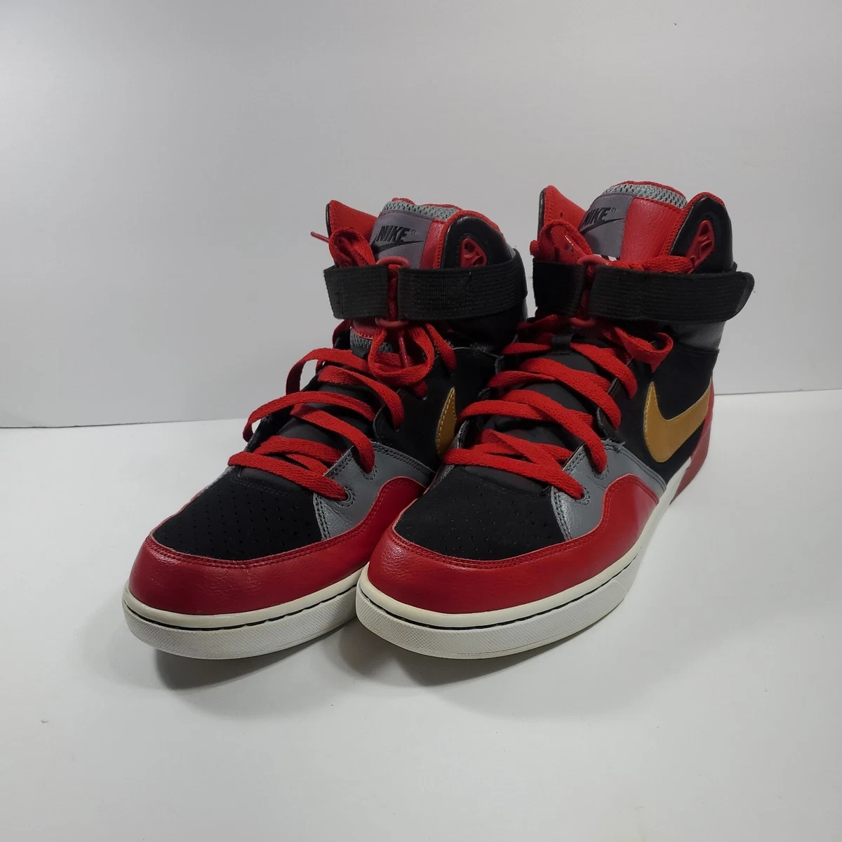 enaguas Separar convergencia Nike Court Tranxition High Top Sneaker Sz 13 Red Black Gold Grey 537328-076  | eBay