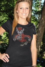 Wolfpack rhinestone bling shirt or tank XS S M L XL XXL 1X 2X 3X 4X 5X