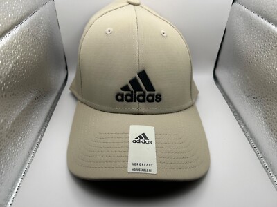 Adidas Decision 3 Aeroready Baseball Hat Men's White Black Logo Adjustable