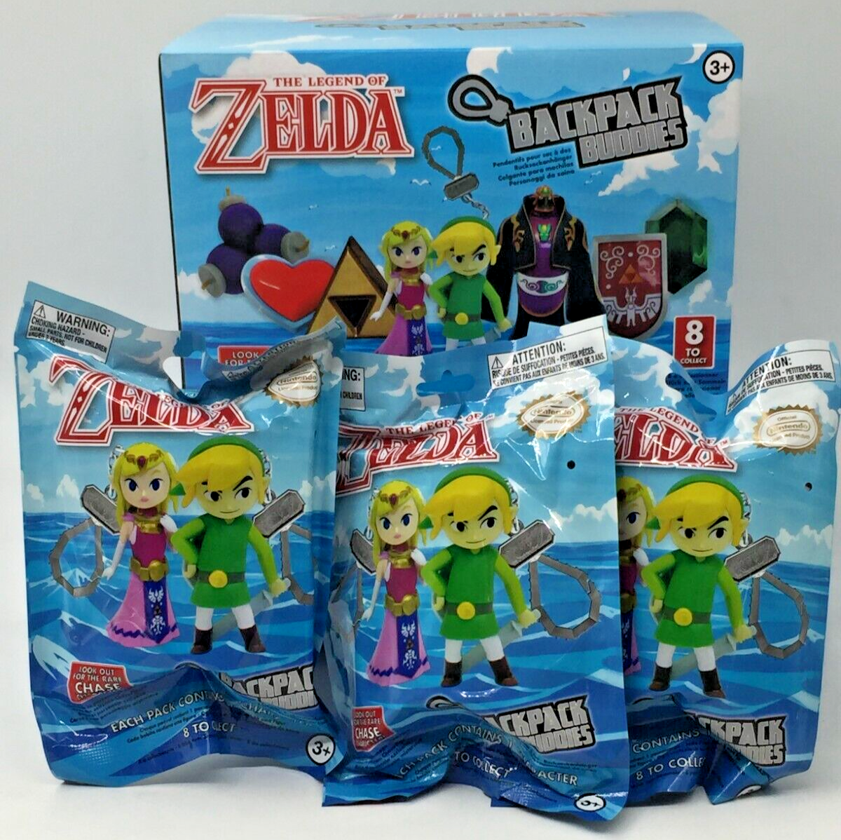 Legend of Zelda Backpack Buddies Clips 3x Mystery Blind pack