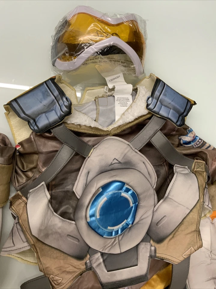 🧷 Disfraz Overwatch Deluxe Tracer para niños niñas pequeño 4-6X Foto 2 de 2
