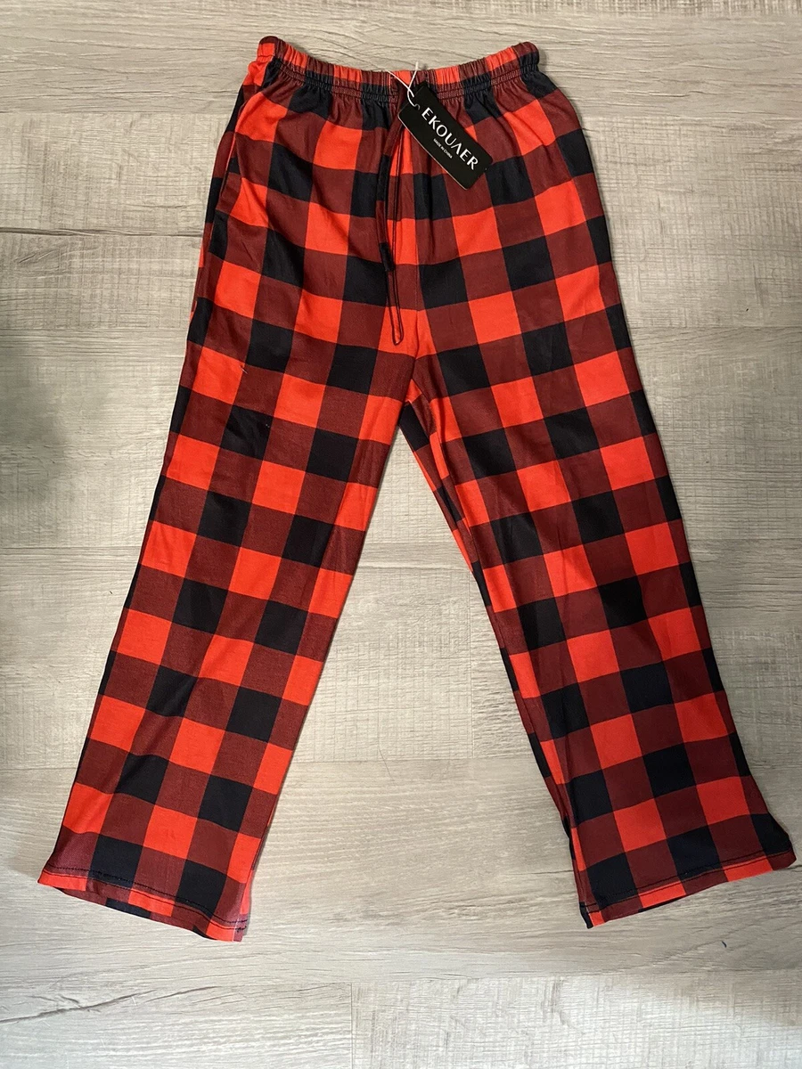 Boys Buffalo Plaid Pajama Bottoms Size 6 7