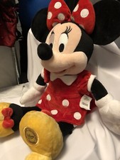 Disney Store Minnie Mouse in Red Polka Dot dress 19" Plush New with Tag Great 