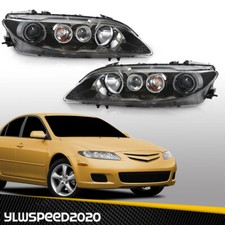 Clear Black Halogen Headlights Fit For 2006 2007 2008 Mazda 6 Left+Right Side