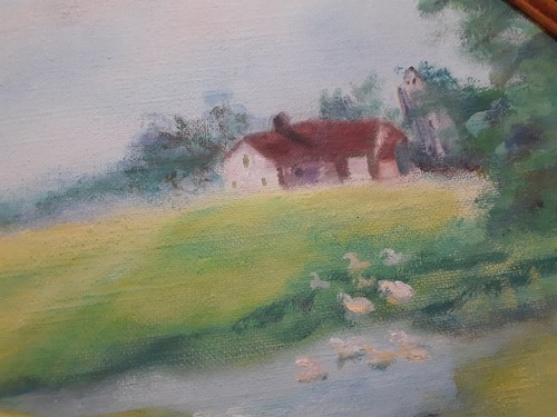 Original Ölgemälde "Ein ruhiger Moment" von Walsh. 32 Zoll x 27 zoll - Bild 6 von 8