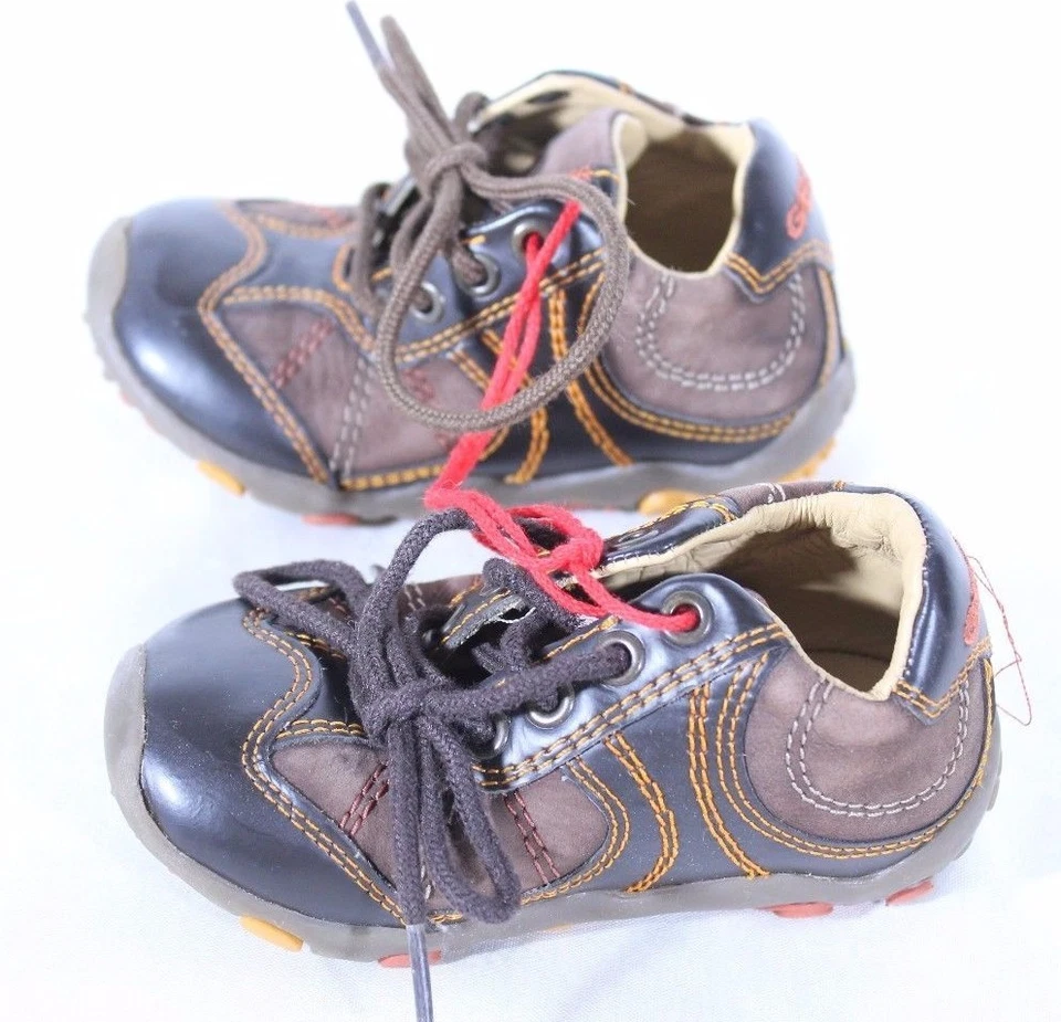 GEOX RESPIRA Talla 4.5 Cuero Marrón Bebé Zapatos Tenis Reino Unido 3.5 EUR 20 Foto 3 de 4