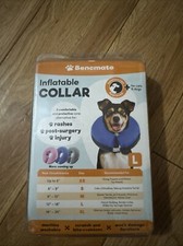 Dog Collar Inflatable Sz L for Incision Stitches Protection for Dogs / Cats NIP