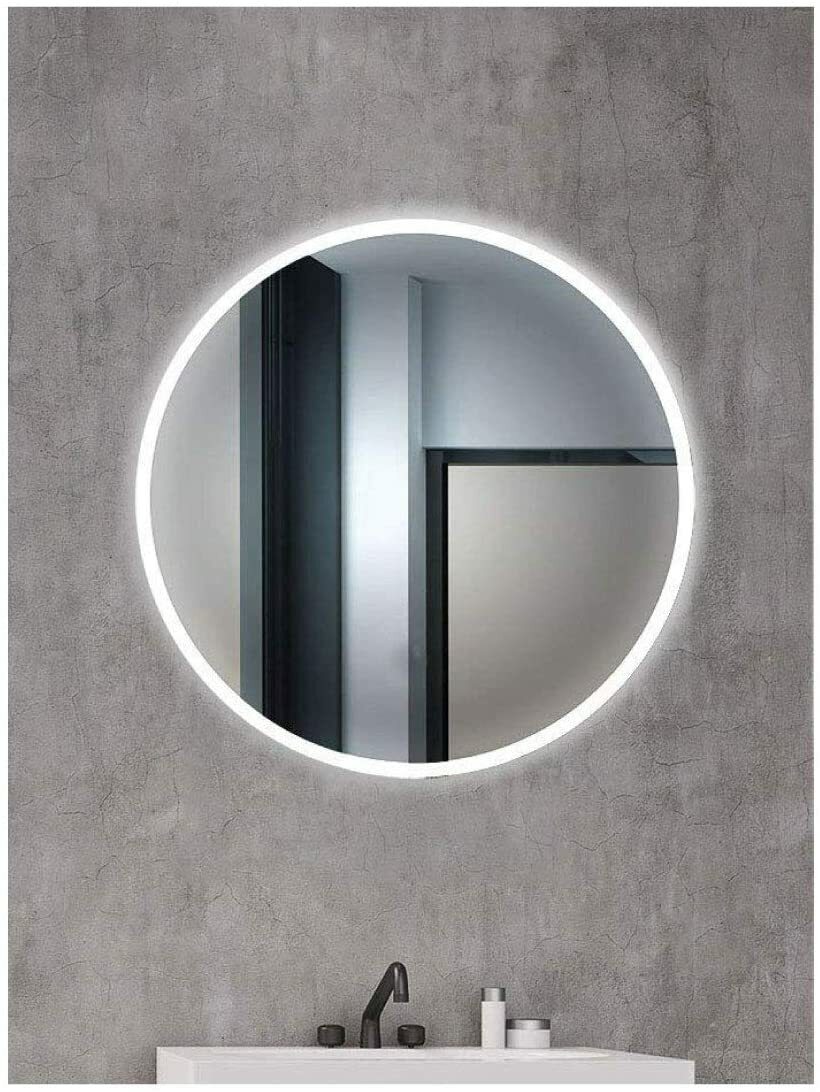 Espejo de pared redondo con iluminación led con forma circular CustomGlass