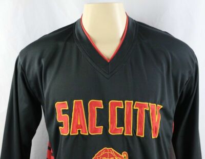 Elite Sports Apparel Sac City #10 Embroidered Men's V-Neck Long Sleeve Shirt M