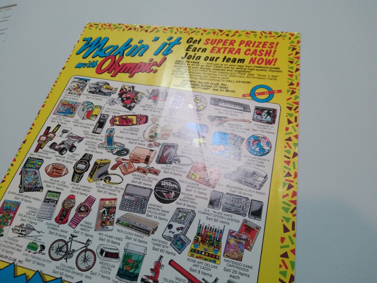 Olympic Sales Club Prizes or Cash 1990 Olympia Print Magazine Ad