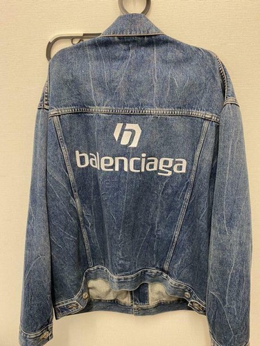 Balenciaga Back Logo Denim Jacket Size 