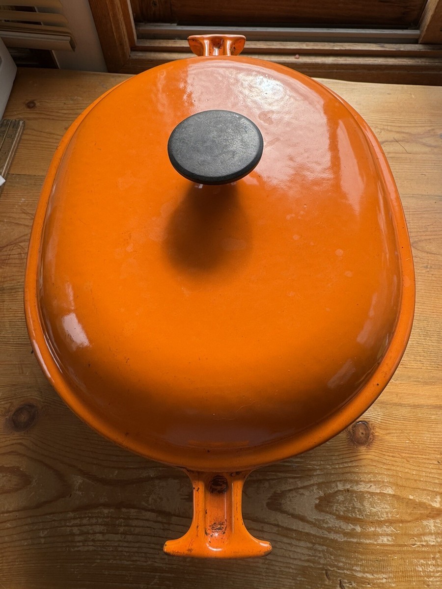 enzo mari エンゾマリ ヴィンテージ ルクルーゼ オレンジ Vntg Le Creuset France #33 Orange Cast Iron La Mama Enzo