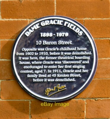 Foto 10x8 Blaue Plakette: Dame Gracie Fields um 2016