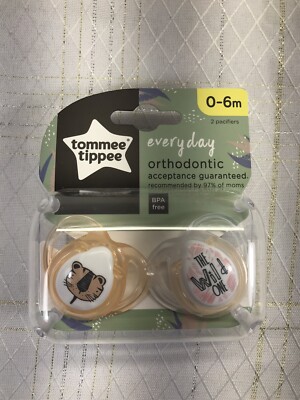 Tommee Tippee Orthodontic Pacifier Binky Tiger The Wild One 0-6 Months Unisex