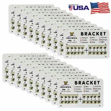 200X Dental Mini Roth Slot.022 Hooks 3 Metal Brackets Braces USA
